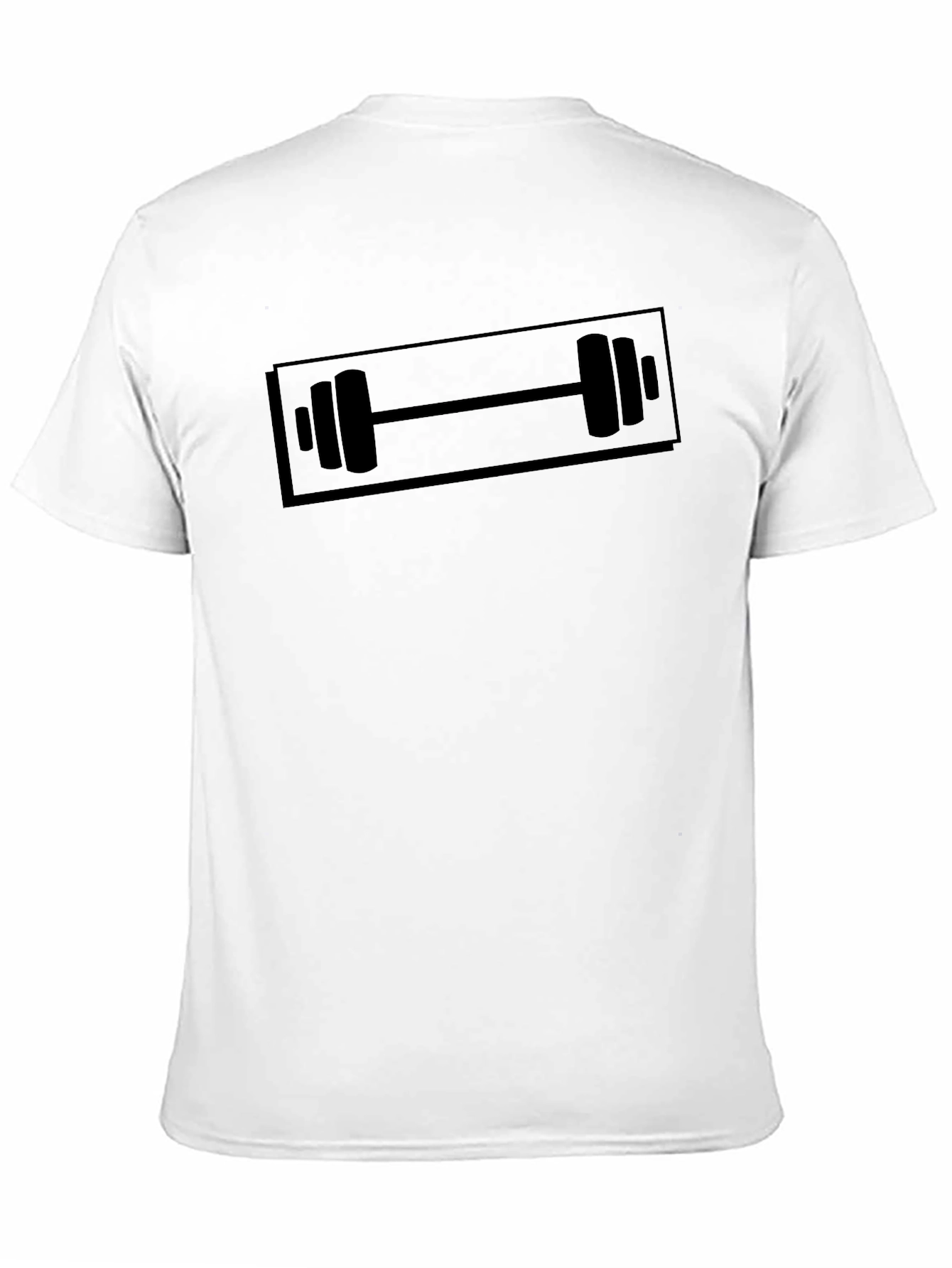 Workout Barbell Graphic Black T-Shirt
