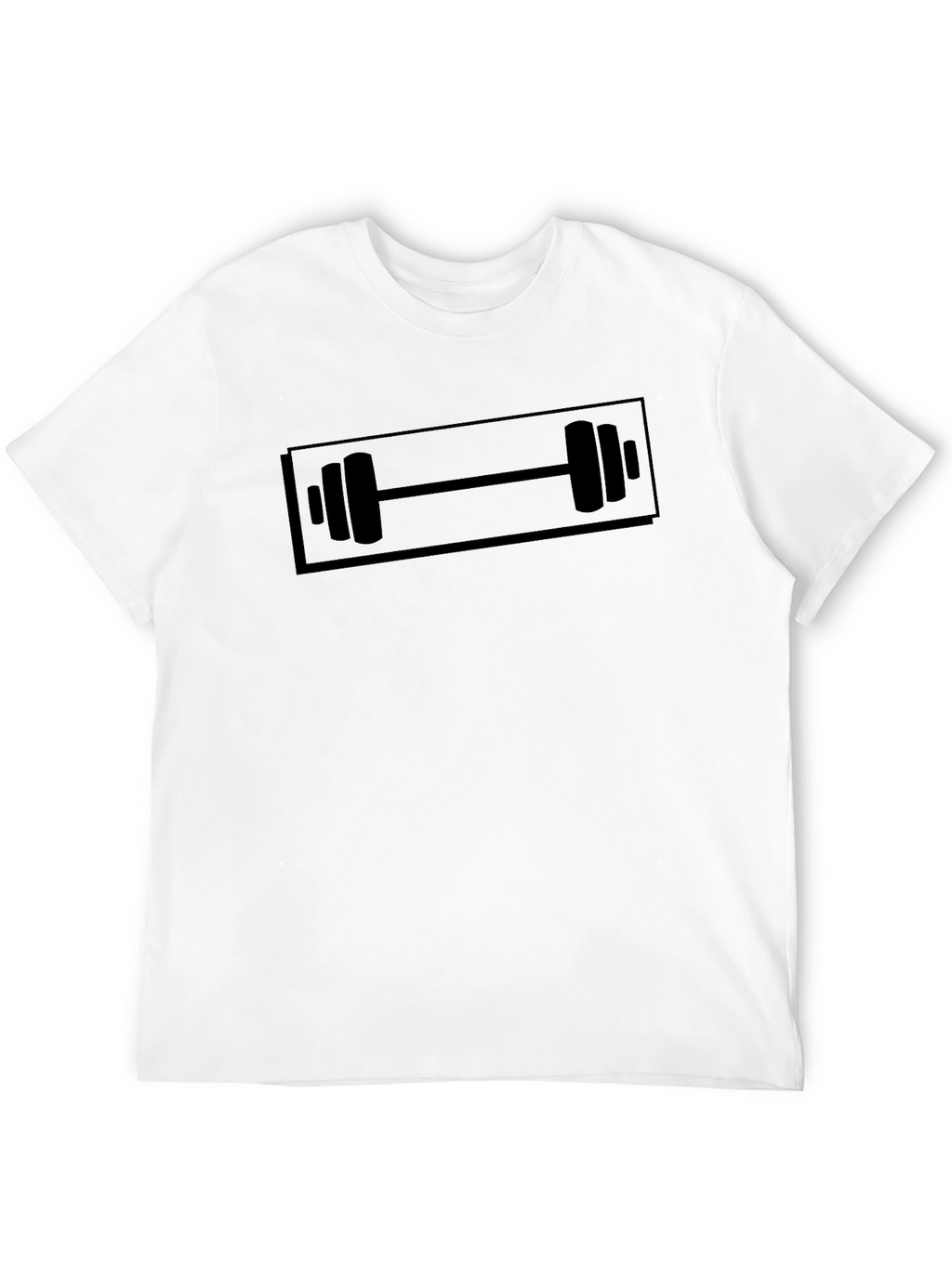 Workout Barbell Graphic Black T-Shirt