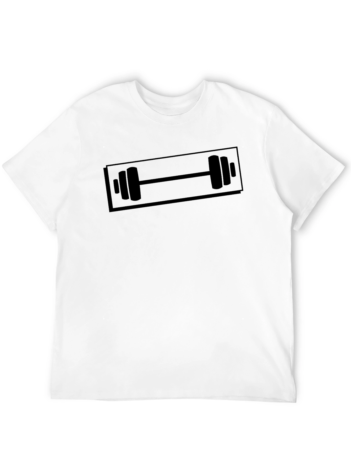 Workout Barbell Graphic Black T-Shirt