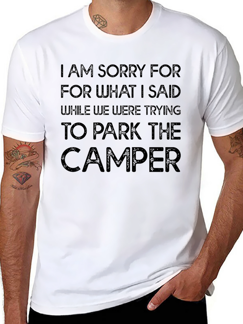 Funny Camper Parking Apology T-Shirt