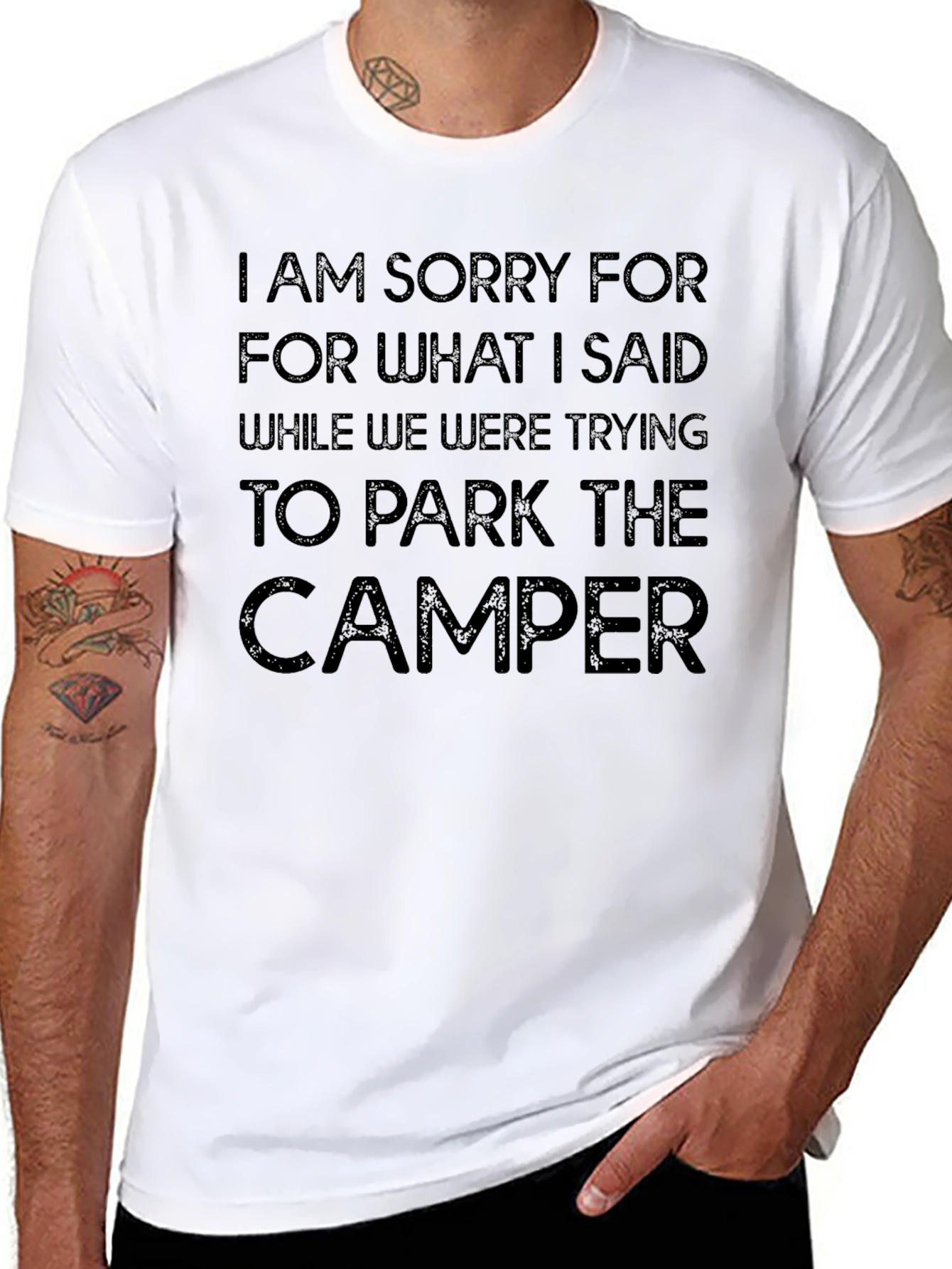 Funny Camper Parking Apology T-Shirt