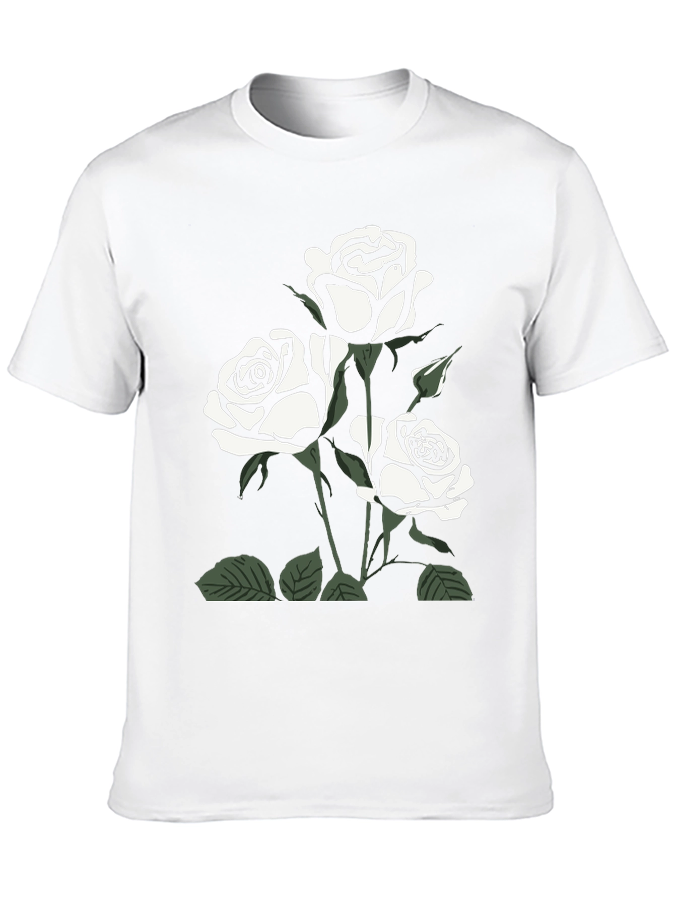 Black Rose Graphic Tee for Men