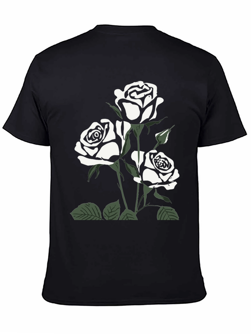 Black Rose Graphic Tee for Men