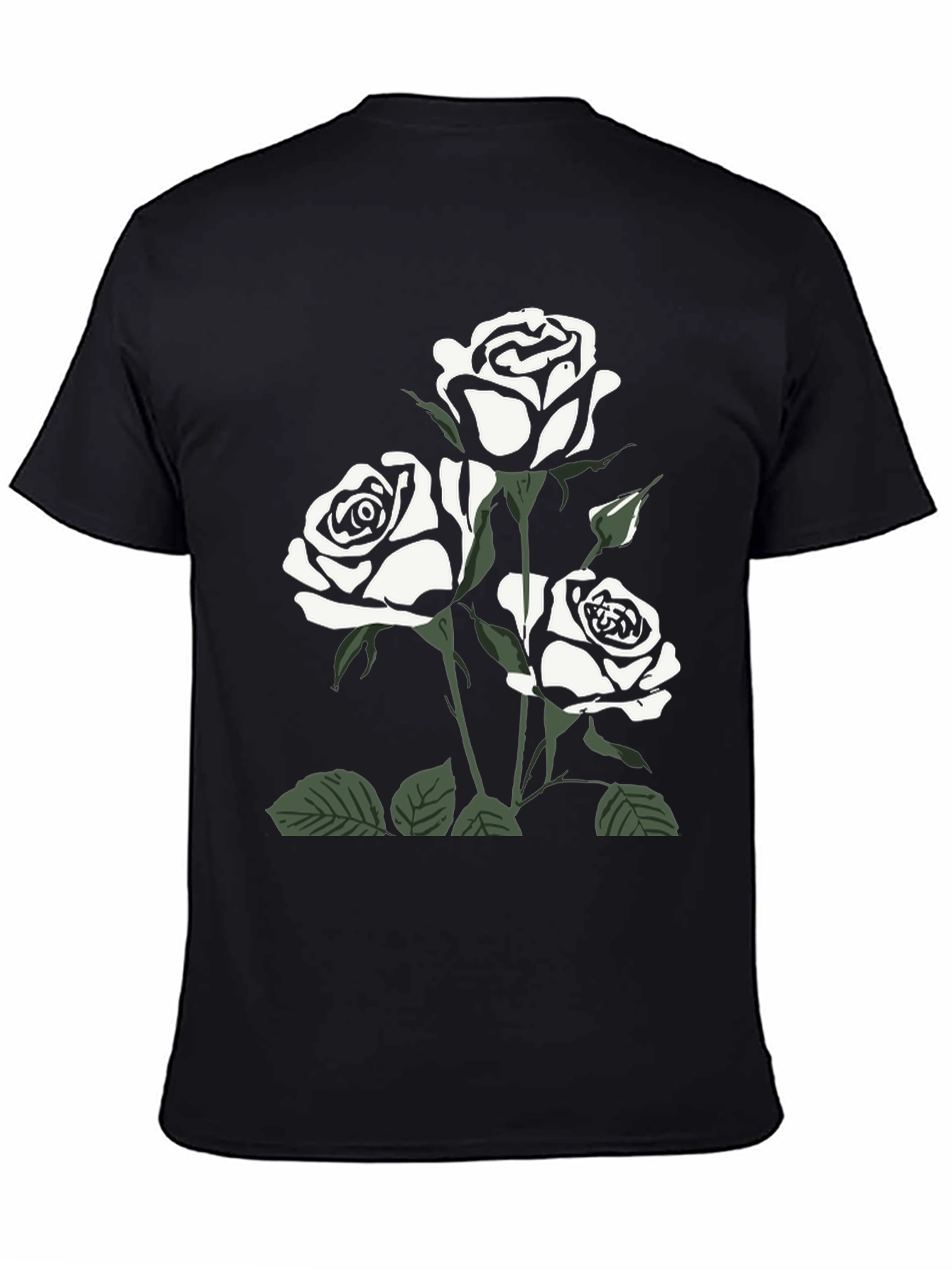 Black Rose Graphic Tee for Men