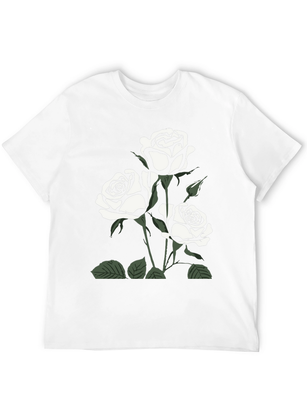 Black Rose Graphic Tee for Men