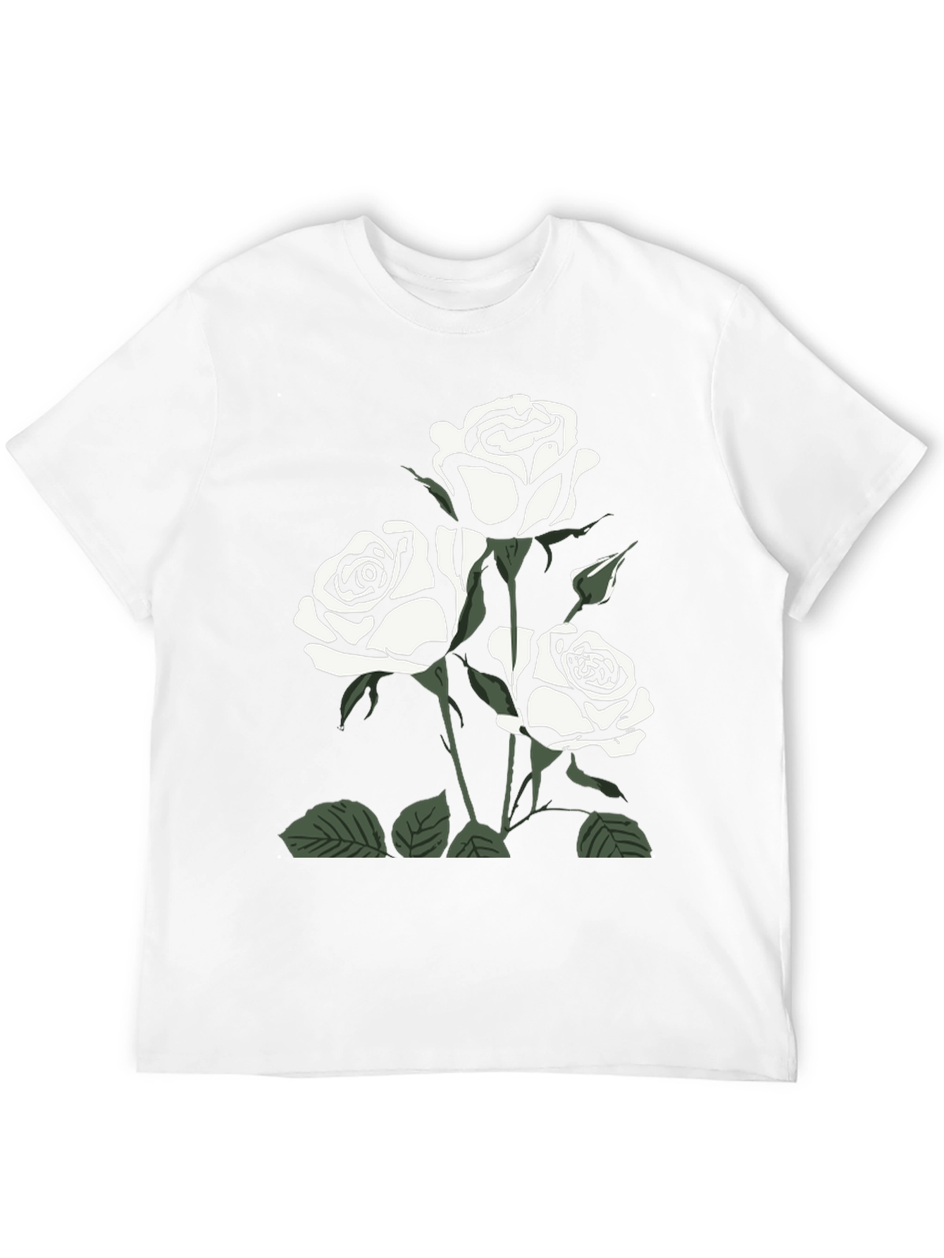 Black Rose Graphic Tee for Men
