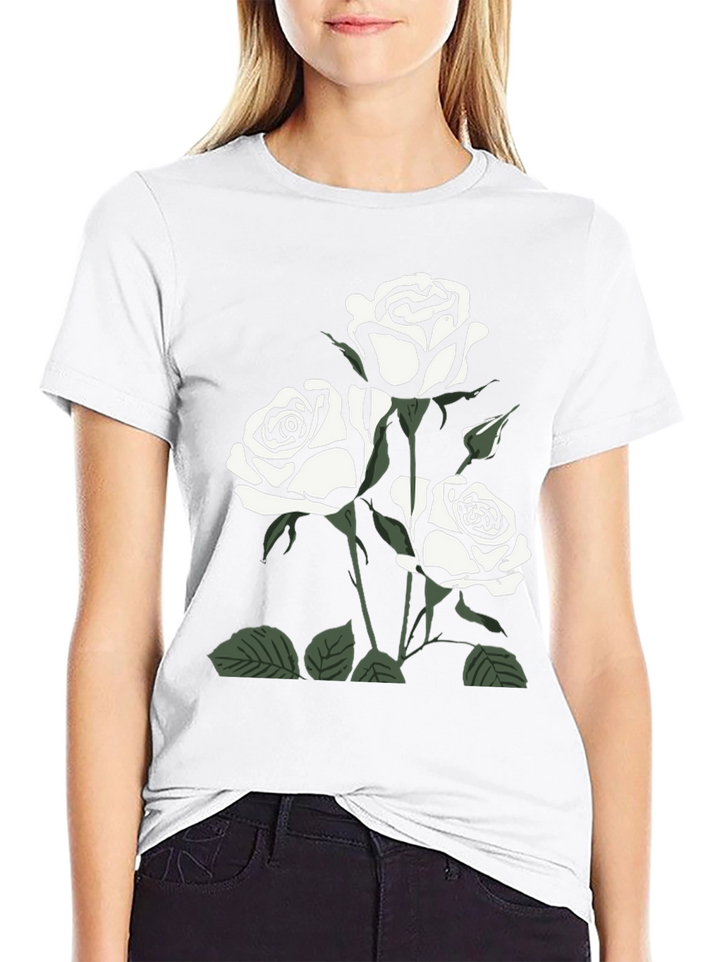 Black Rose Graphic Tee for Men
