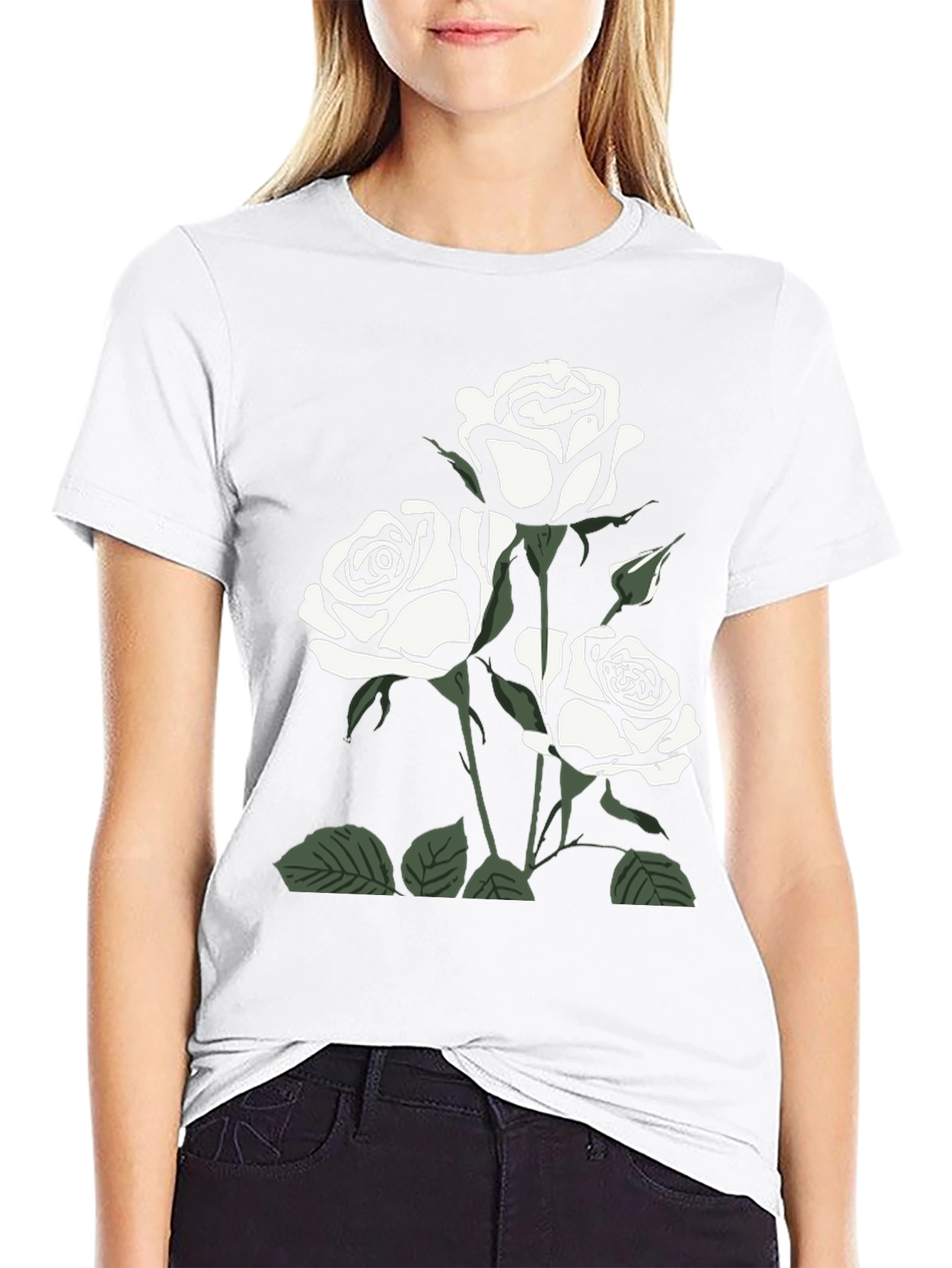 Black Rose Graphic Tee for Men