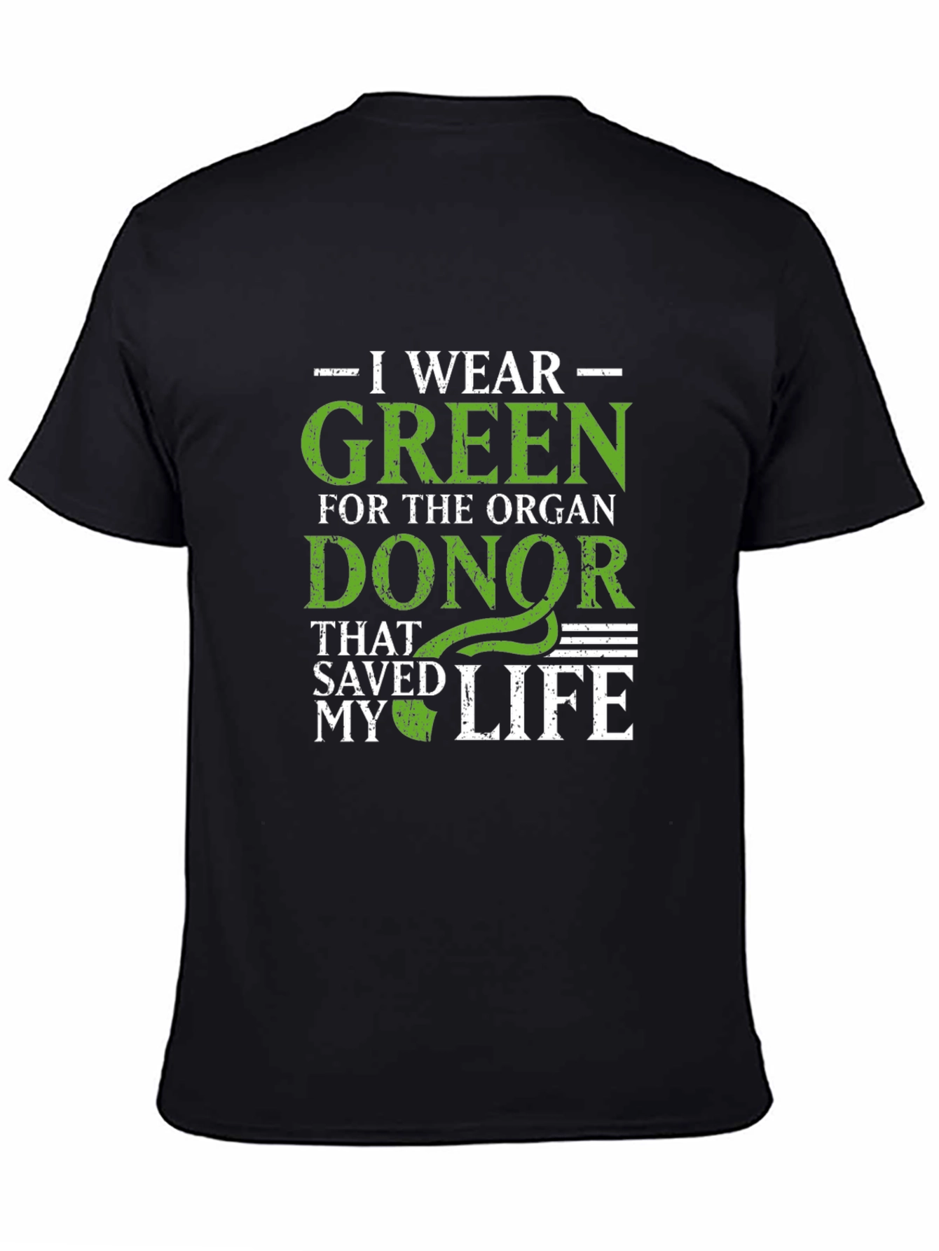 Organ Donor Awareness T-Shirt - Green Ribbon Design