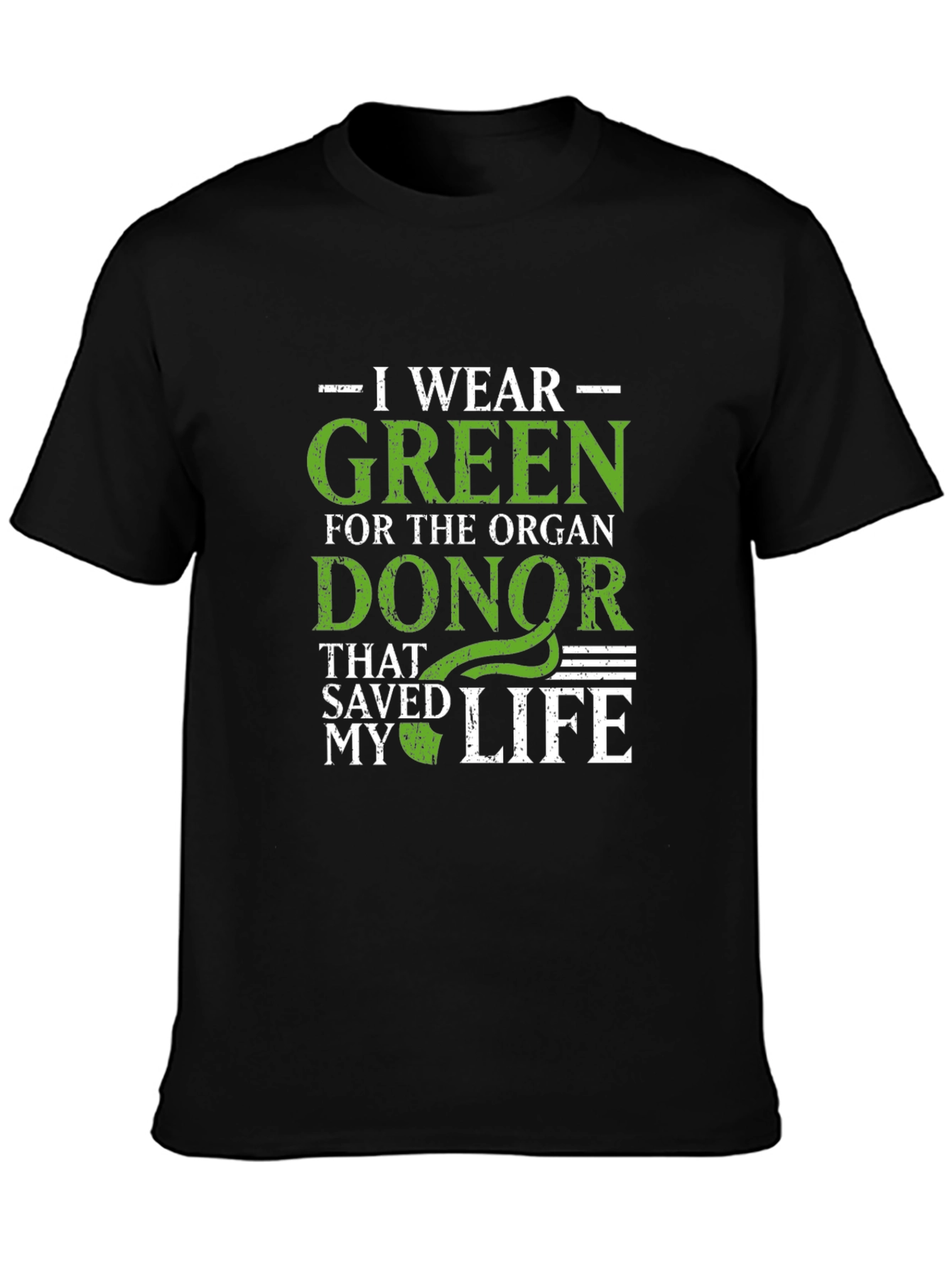 Organ Donor Awareness T-Shirt - Green Ribbon Design