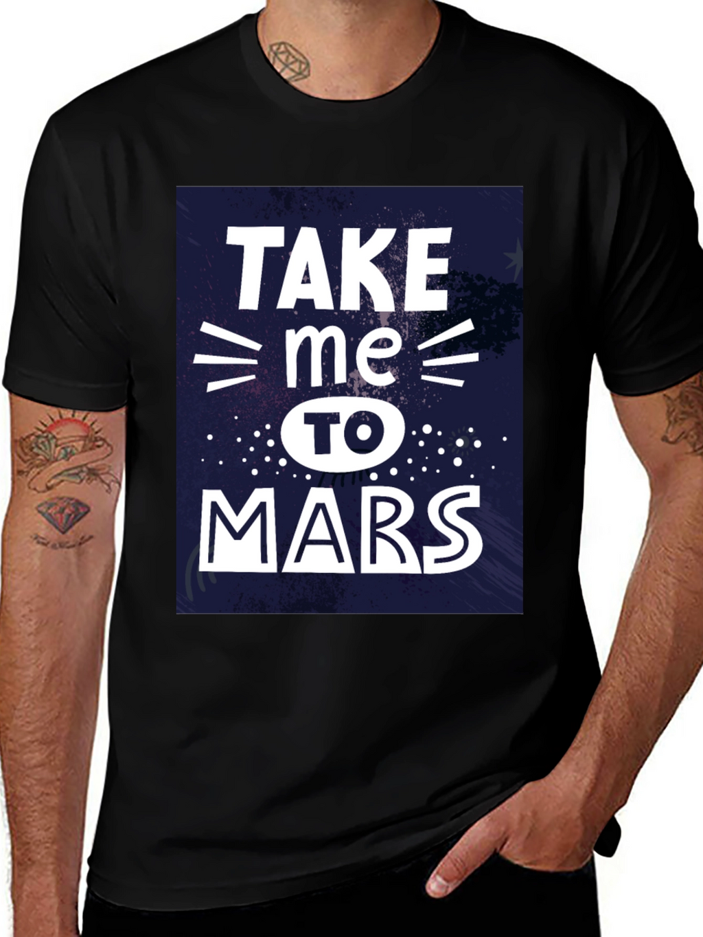 Take Me To Mars Graphic Tee - Black
