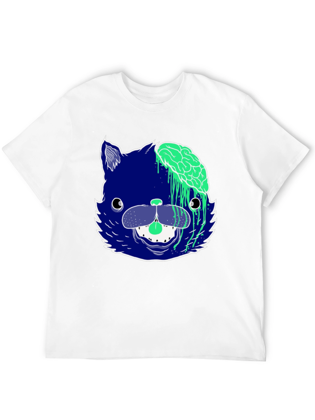 Zombie Cat Graphic Tee - Mens Black T-Shirt