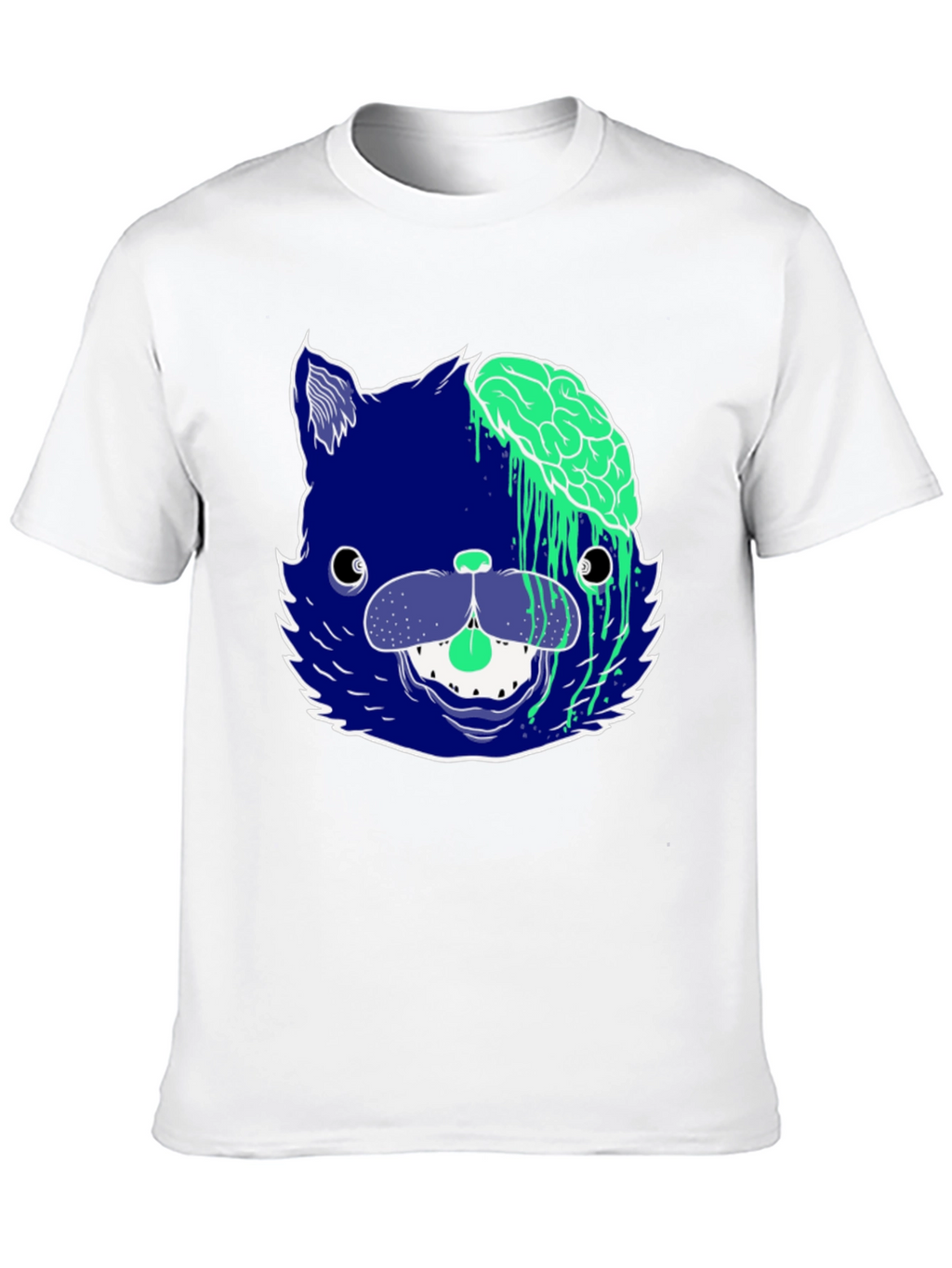 Zombie Cat Graphic Tee - Mens Black T-Shirt