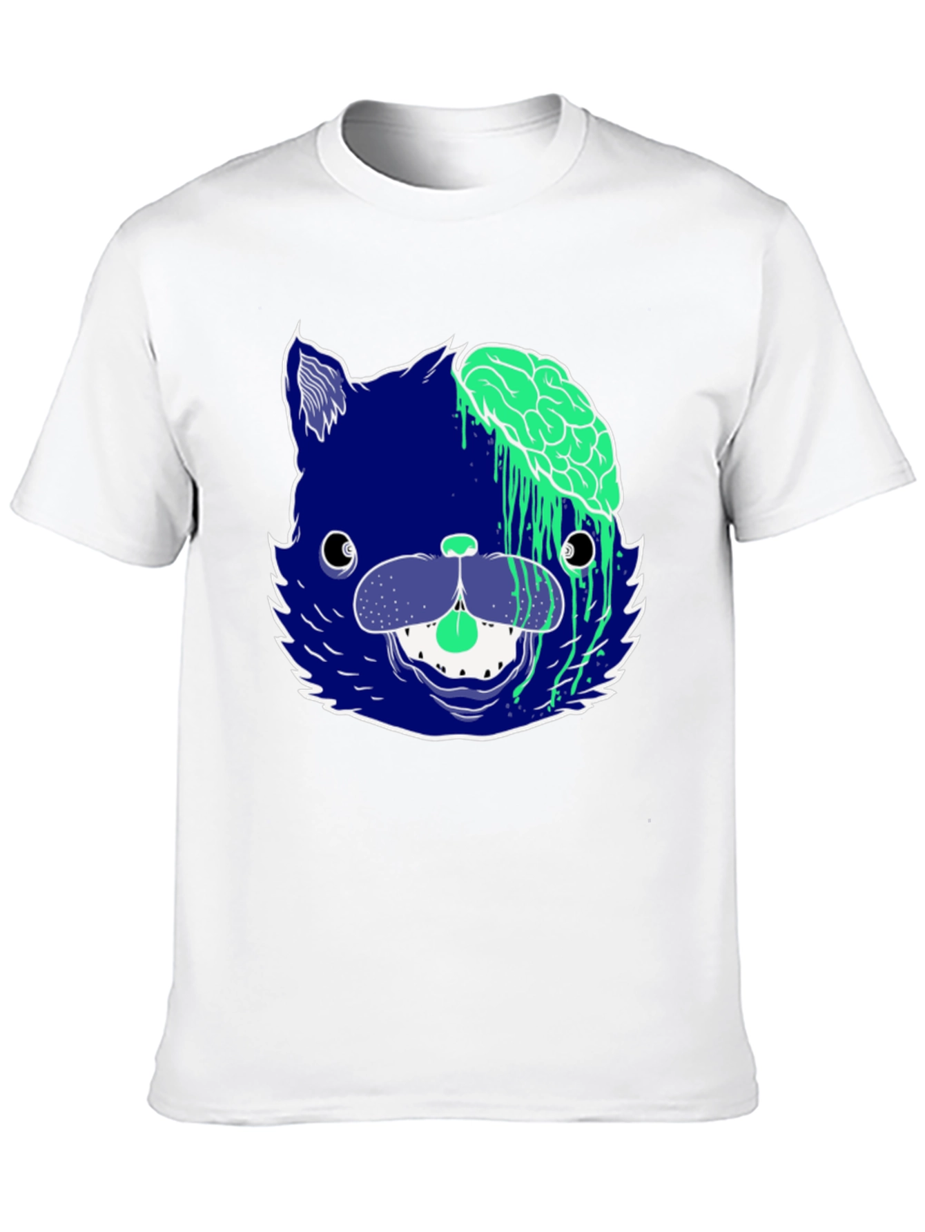 Zombie Cat Graphic Tee - Mens Black T-Shirt