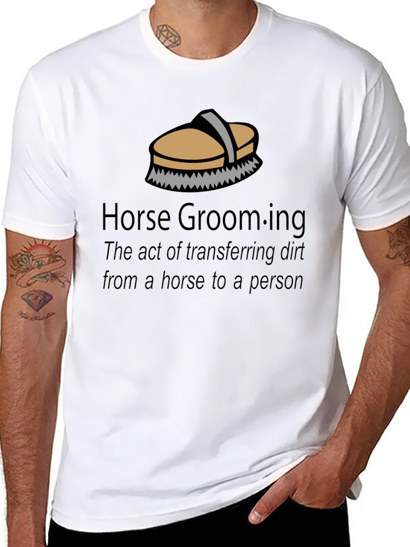 Horse Grooming T-Shirt - Funny Equestrian Gift