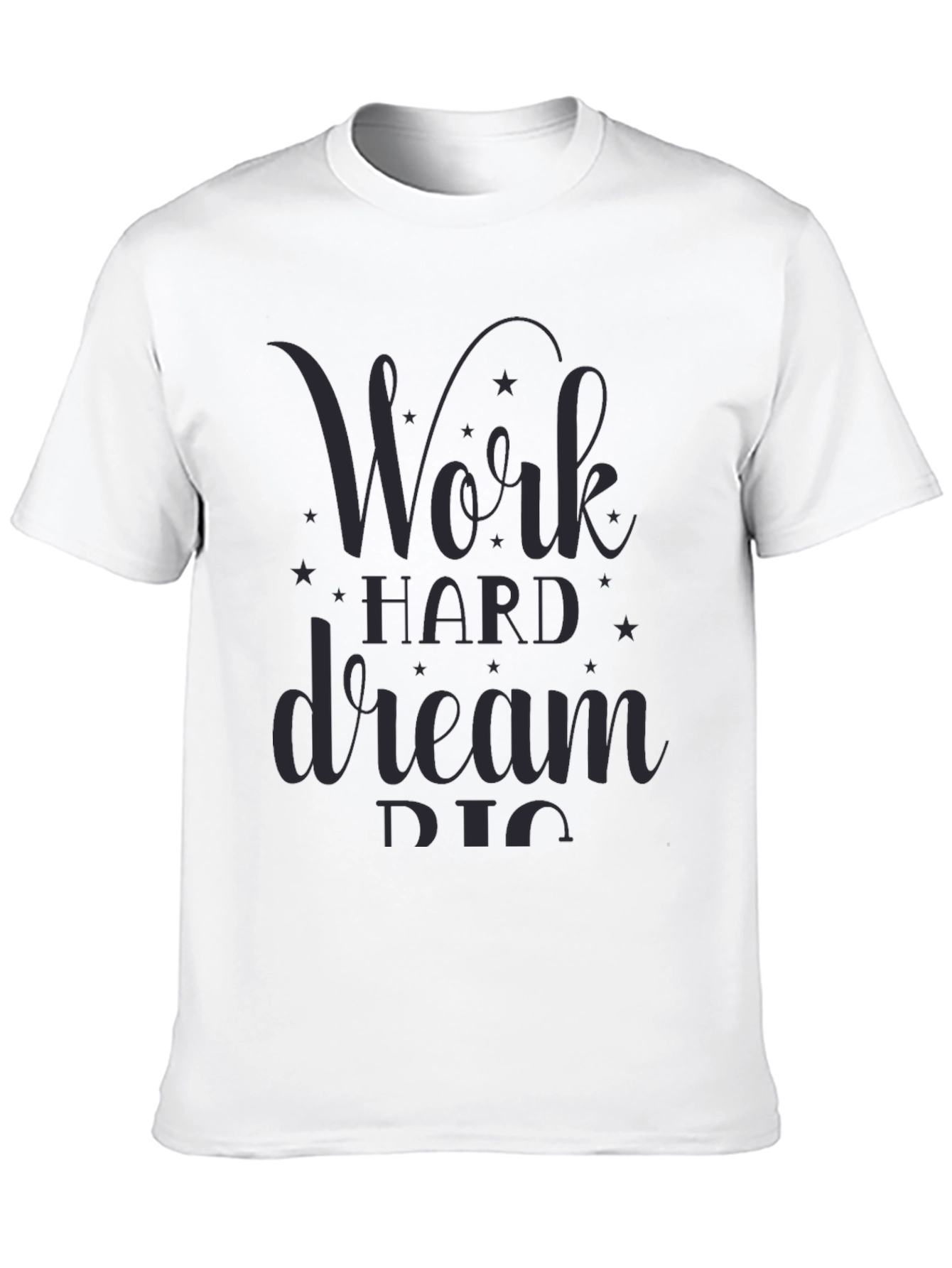 Work Hard Dream Big Graphic Tee - Black