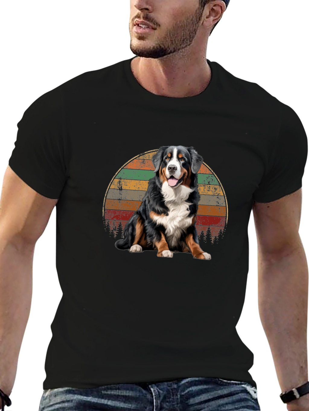 Bernese Mountain Dog Sunset T-Shirt