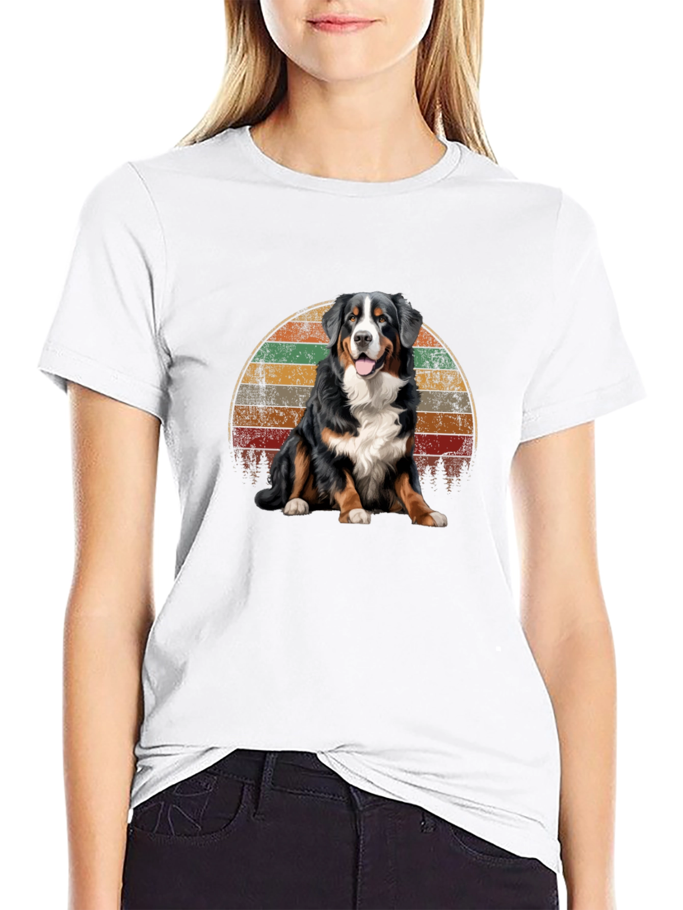 Bernese Mountain Dog Sunset T-Shirt