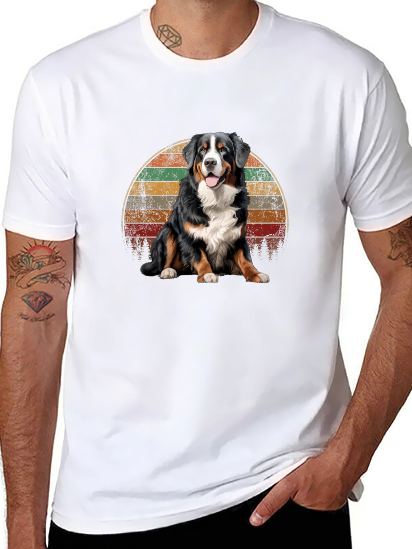 Bernese Mountain Dog Sunset T-Shirt