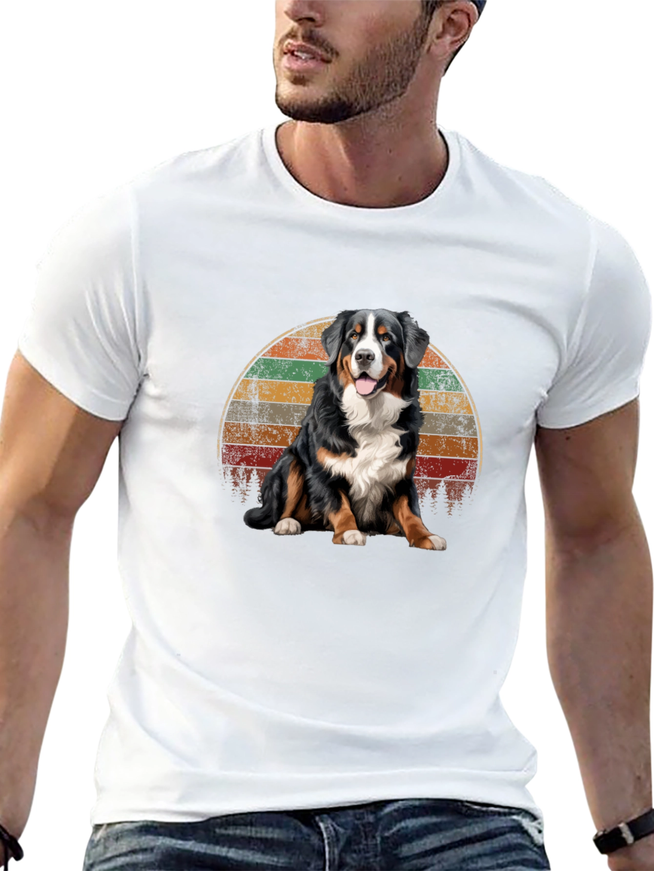 Bernese Mountain Dog Sunset T-Shirt