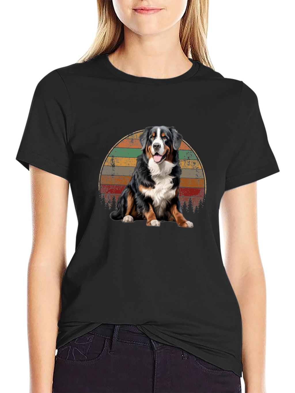 Bernese Mountain Dog Sunset T-Shirt