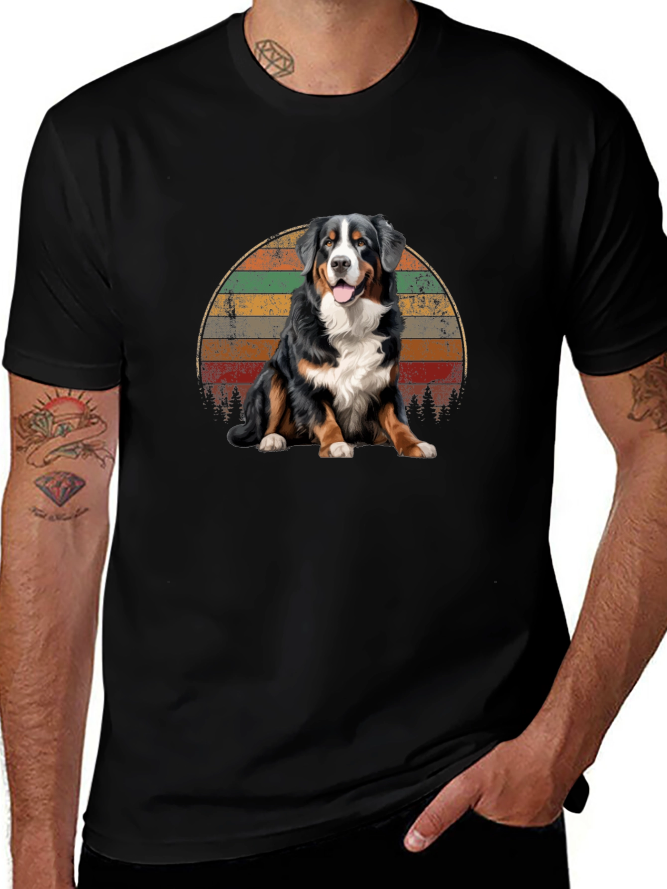 Bernese Mountain Dog Sunset T-Shirt