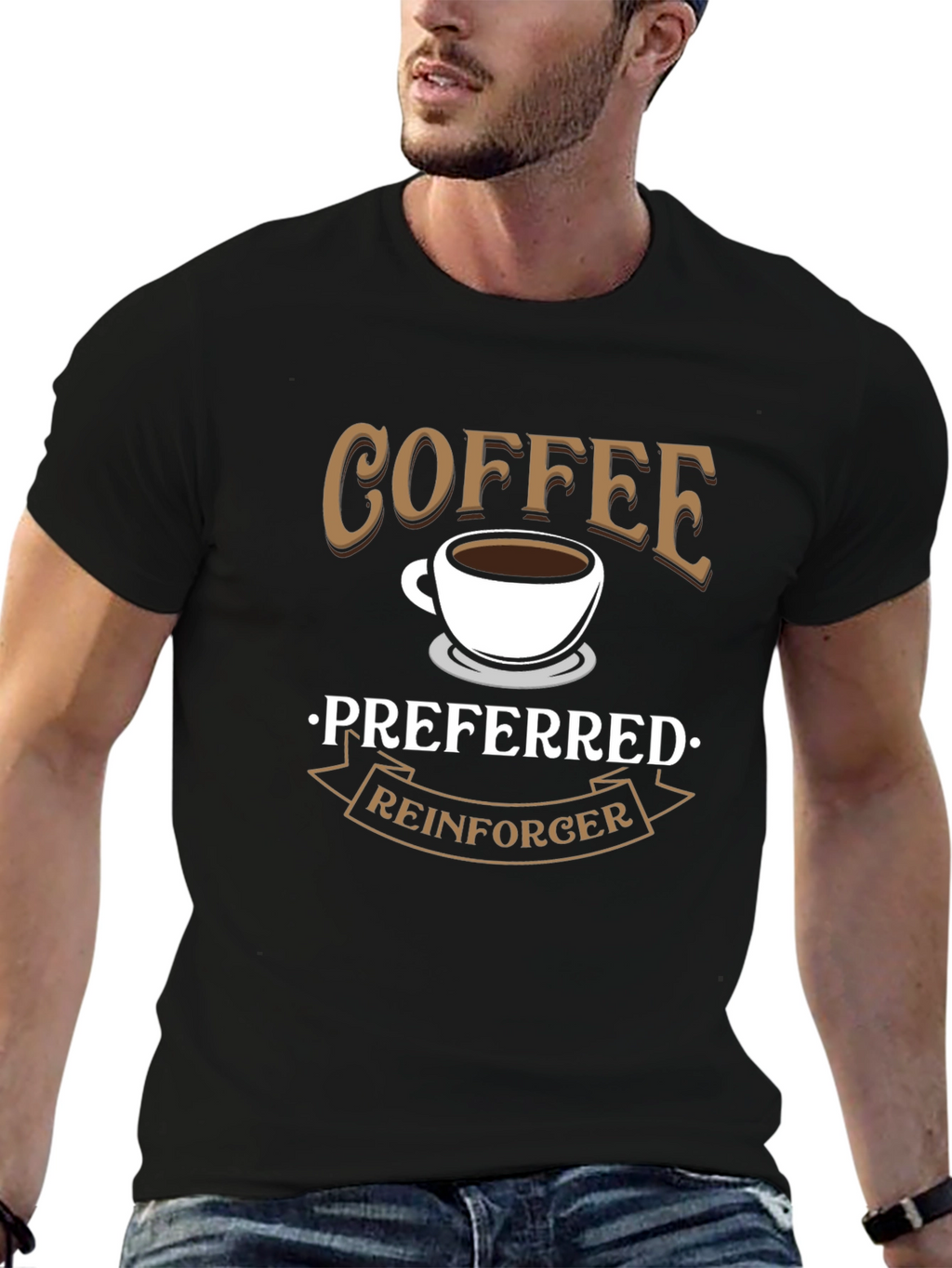 Coffee Preferred Reinforcer Black T-Shirt