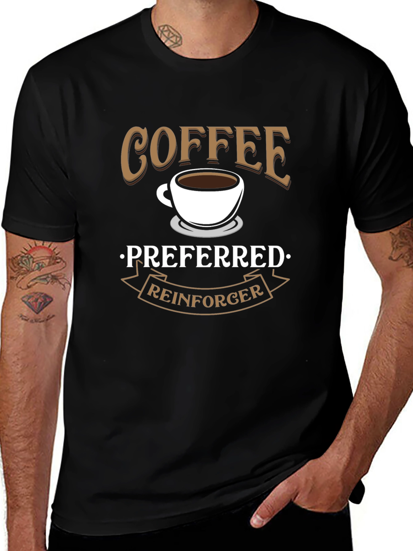 Coffee Preferred Reinforcer Black T-Shirt