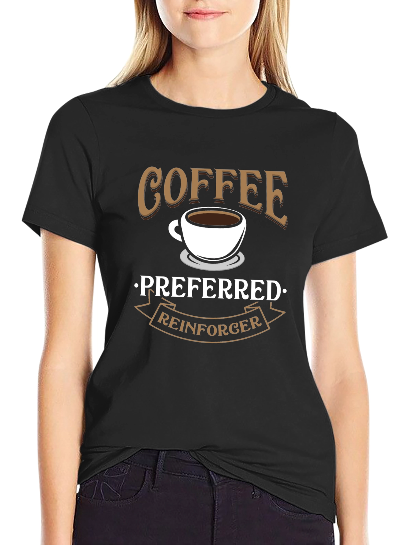 Coffee Preferred Reinforcer Black T-Shirt