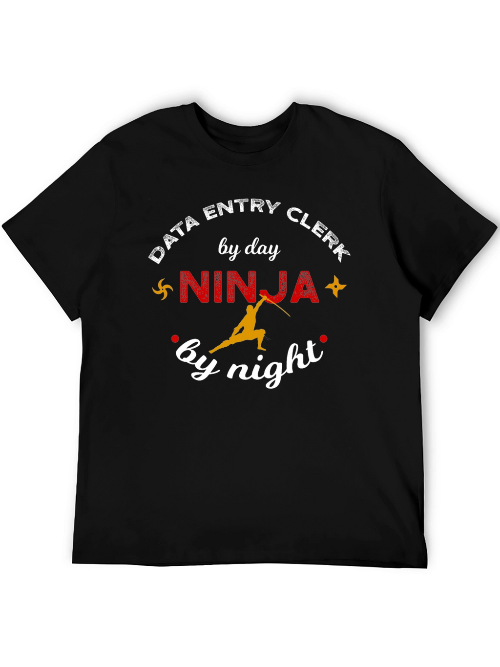 Data Entry Clerk Ninja T-Shirt: Day & Night