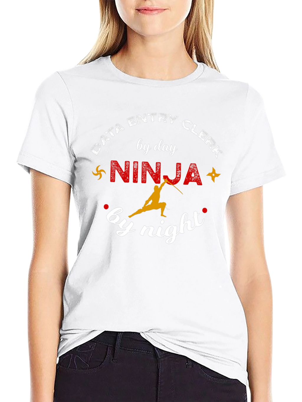 Data Entry Clerk Ninja T-Shirt: Day & Night
