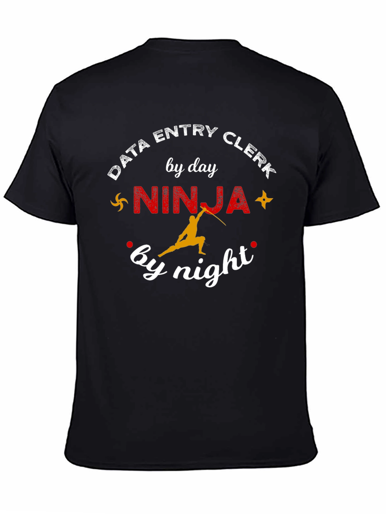 Data Entry Clerk Ninja T-Shirt: Day & Night