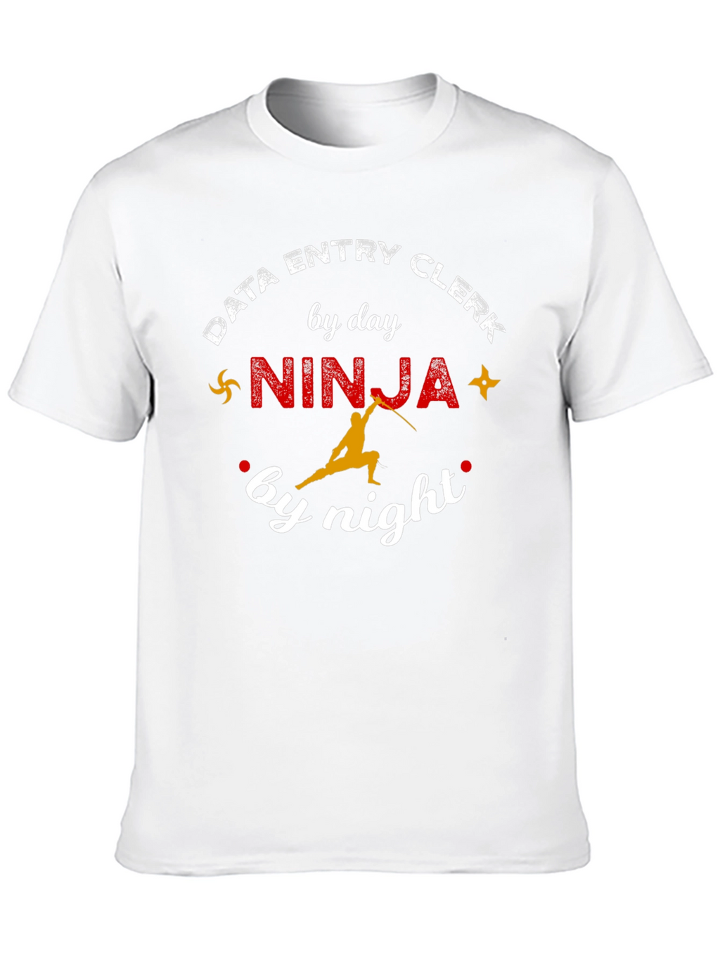 Data Entry Clerk Ninja T-Shirt: Day & Night