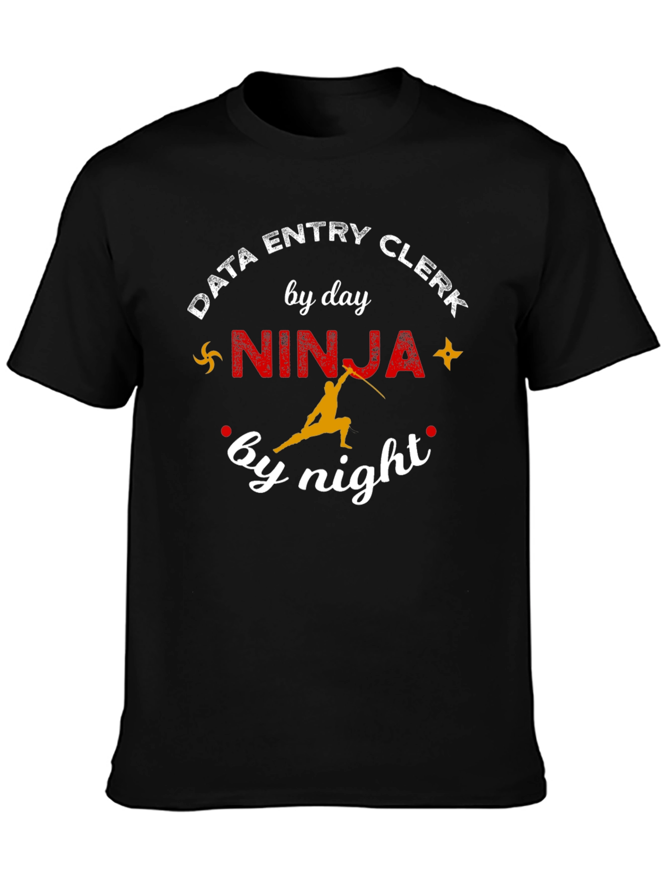 Data Entry Clerk Ninja T-Shirt: Day & Night