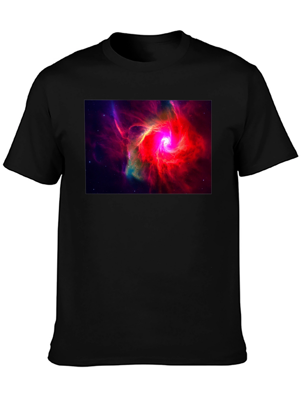Nebula Graphic Black T-Shirt - Space Art Tee