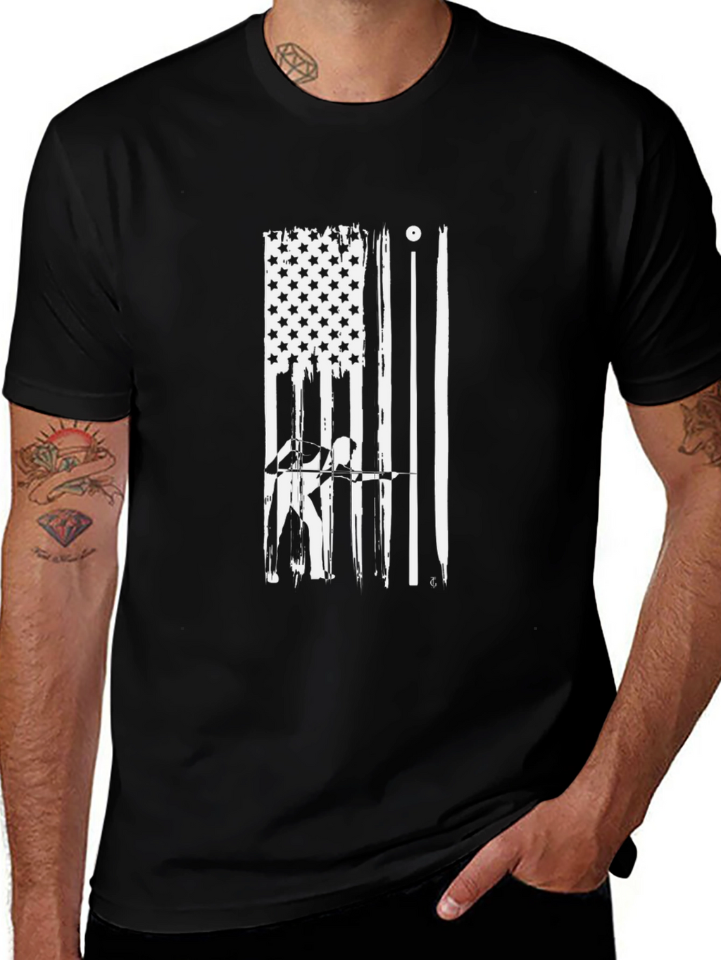Patriotic Billiards Graphic Tee - Black