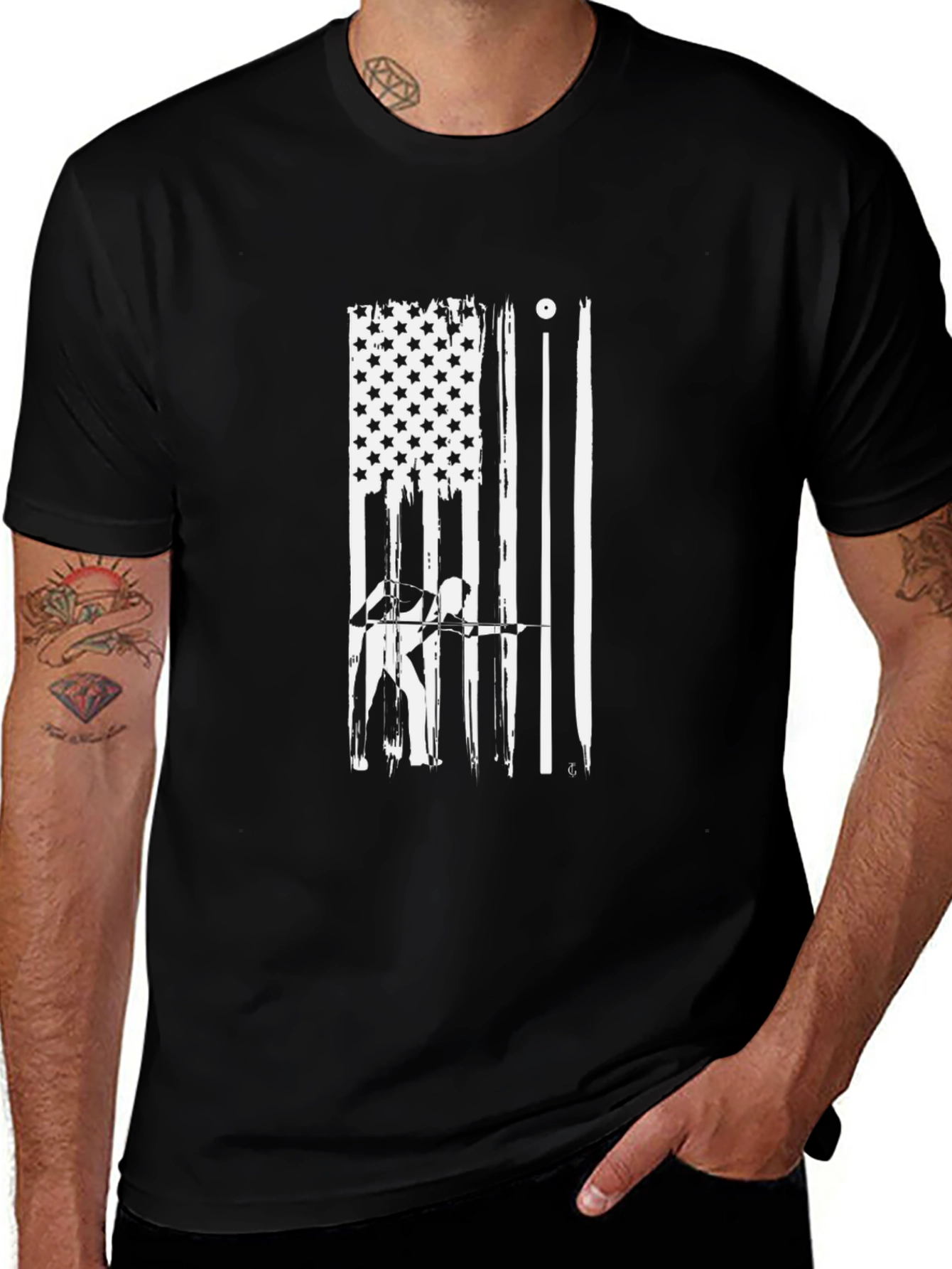 Patriotic Billiards Graphic Tee - Black