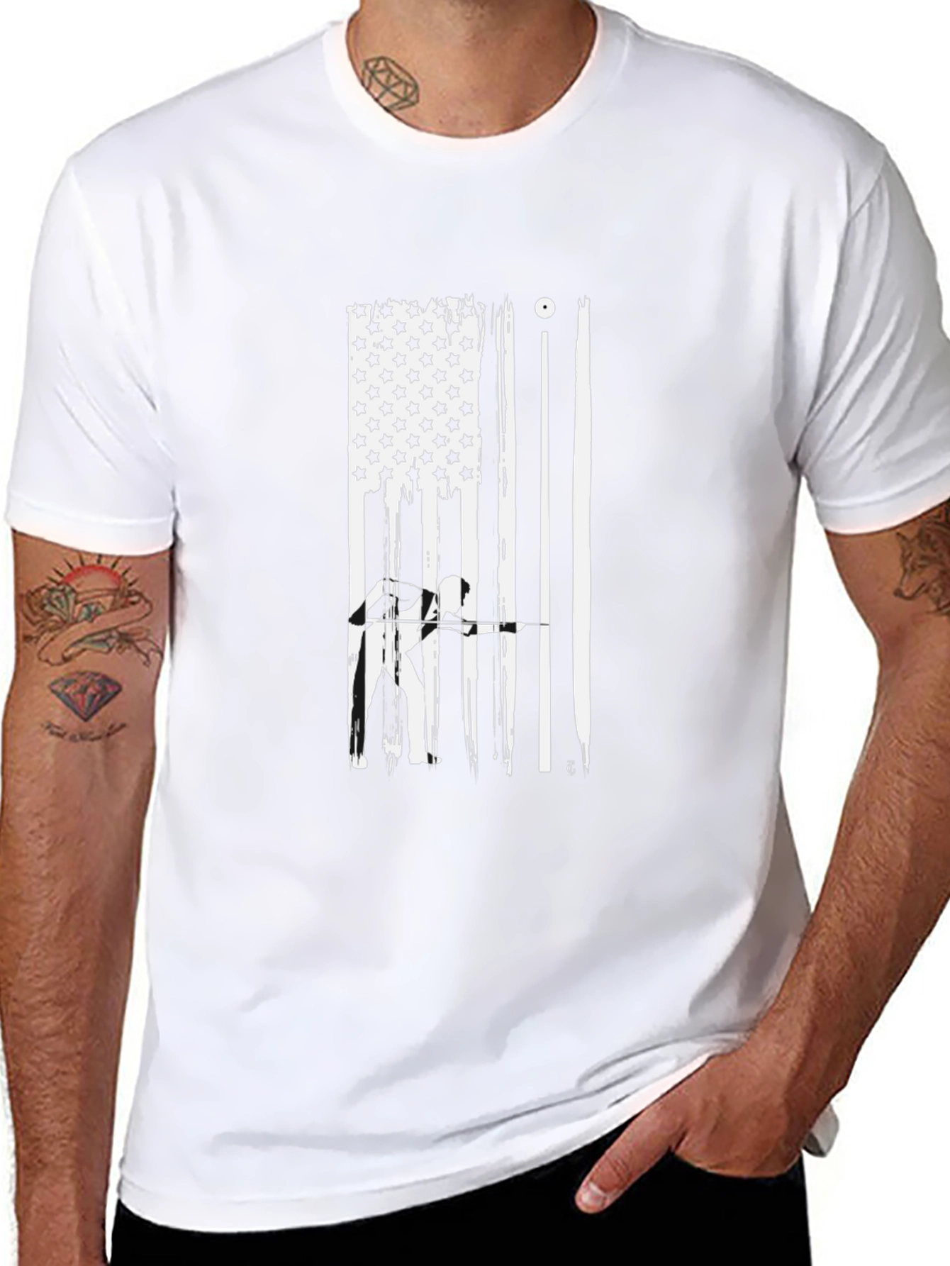 Patriotic Billiards Graphic Tee - Black