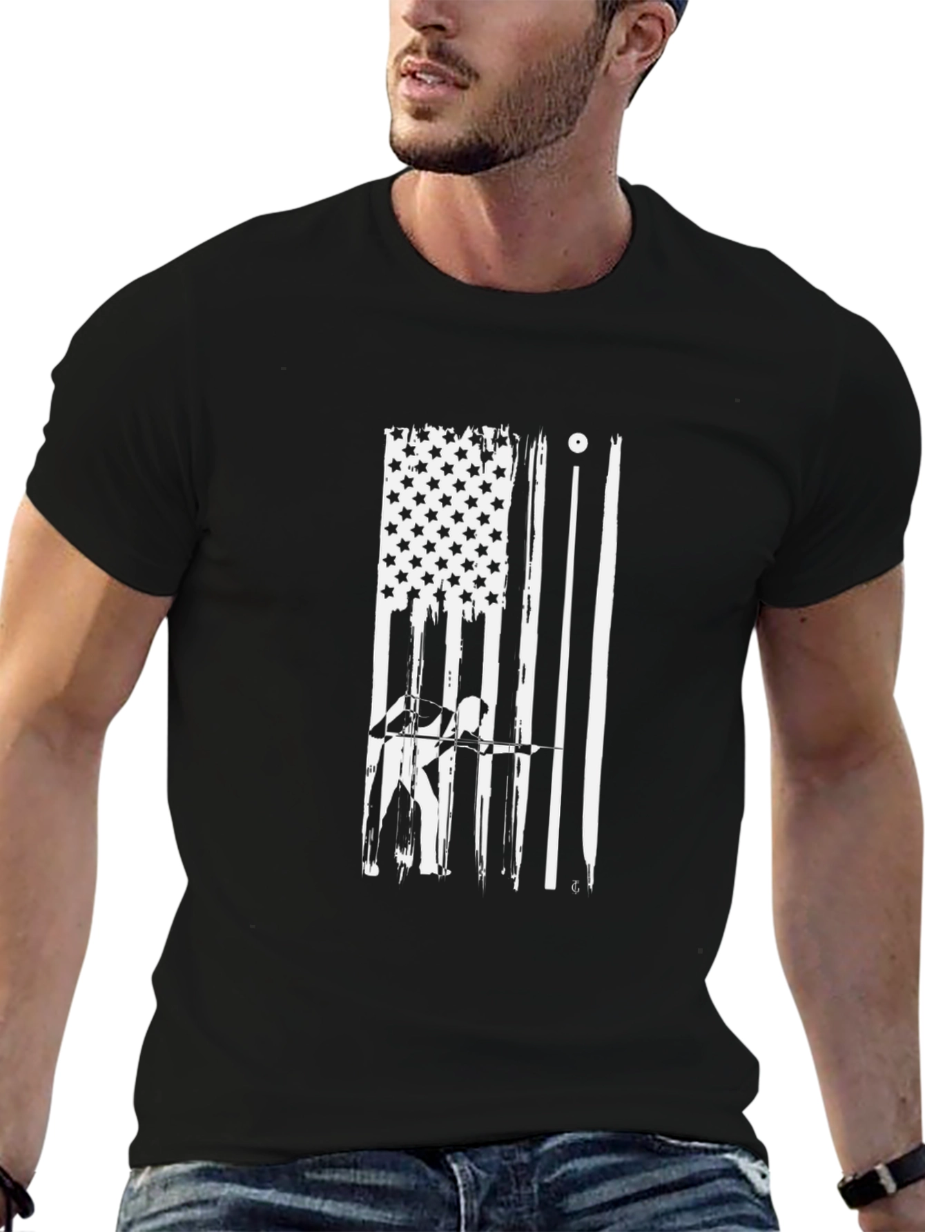 Patriotic Billiards Graphic Tee - Black