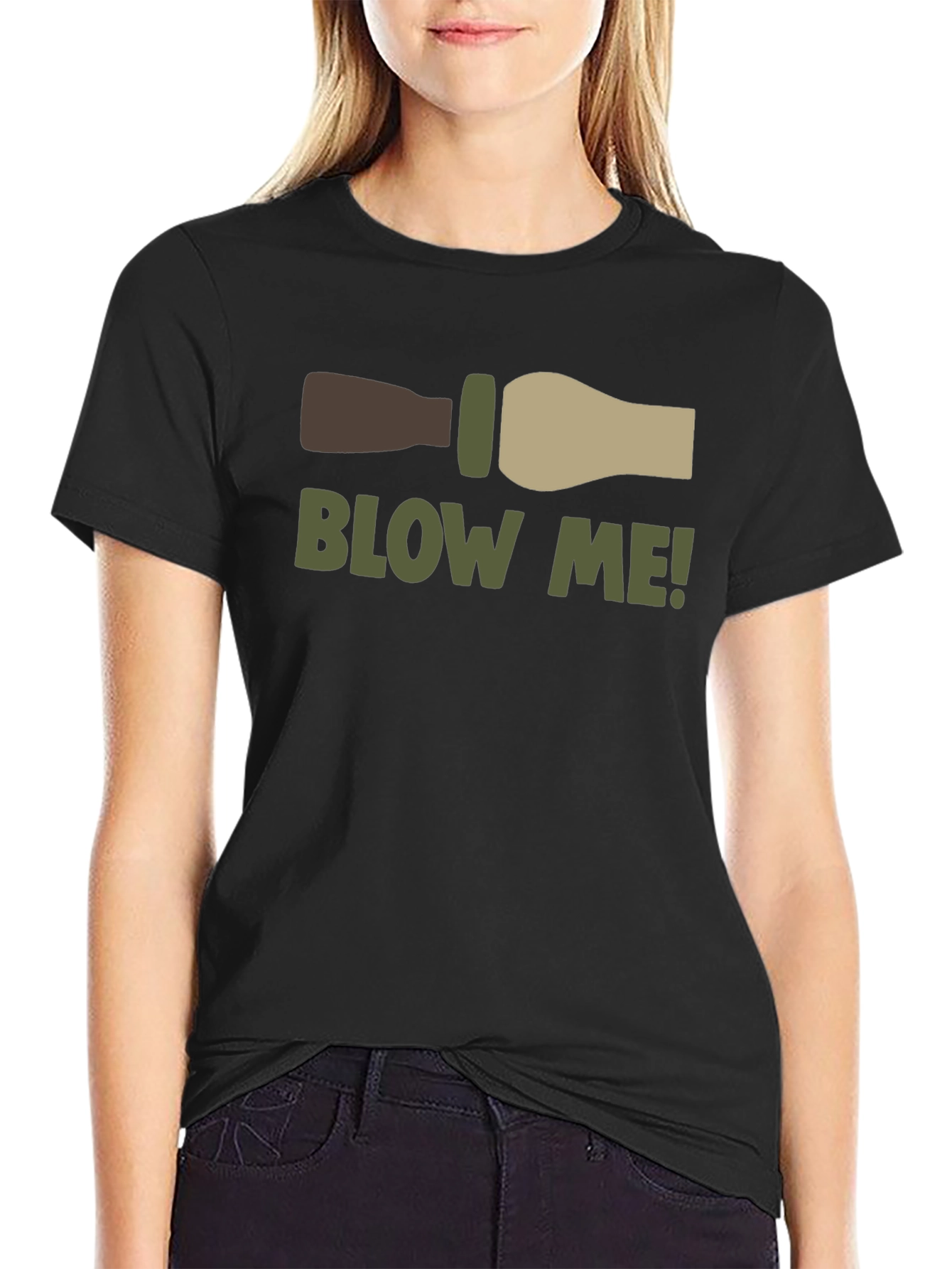 Blow Me Duck Call T-Shirt - Funny Hunting Tee