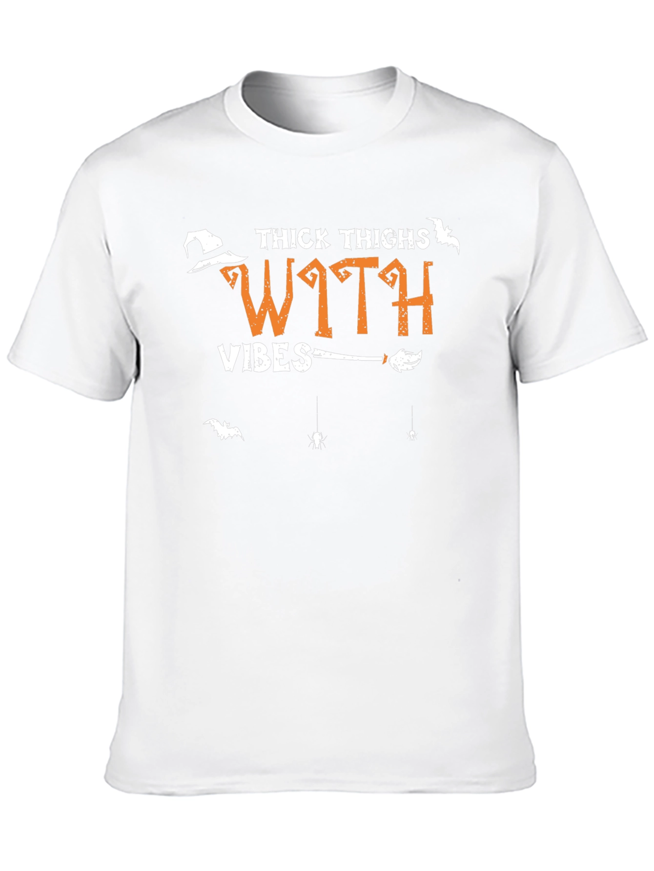 Thick Thighs Witch Vibes Halloween Graphic T-Shirt