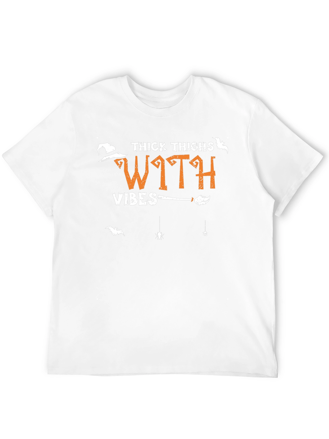 Thick Thighs Witch Vibes Halloween Graphic T-Shirt