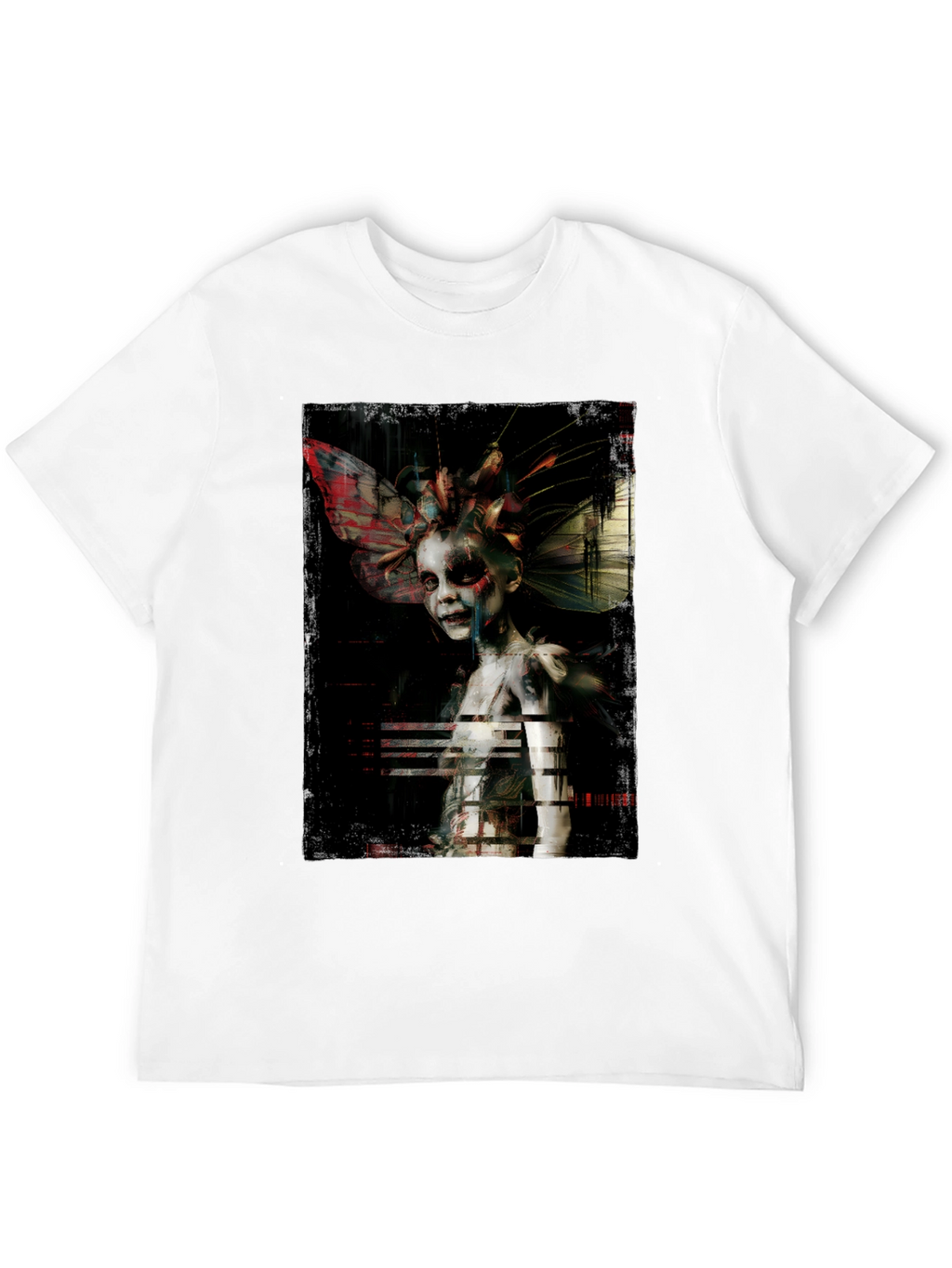 Unique Artistic Graphic Print Black T-Shirt