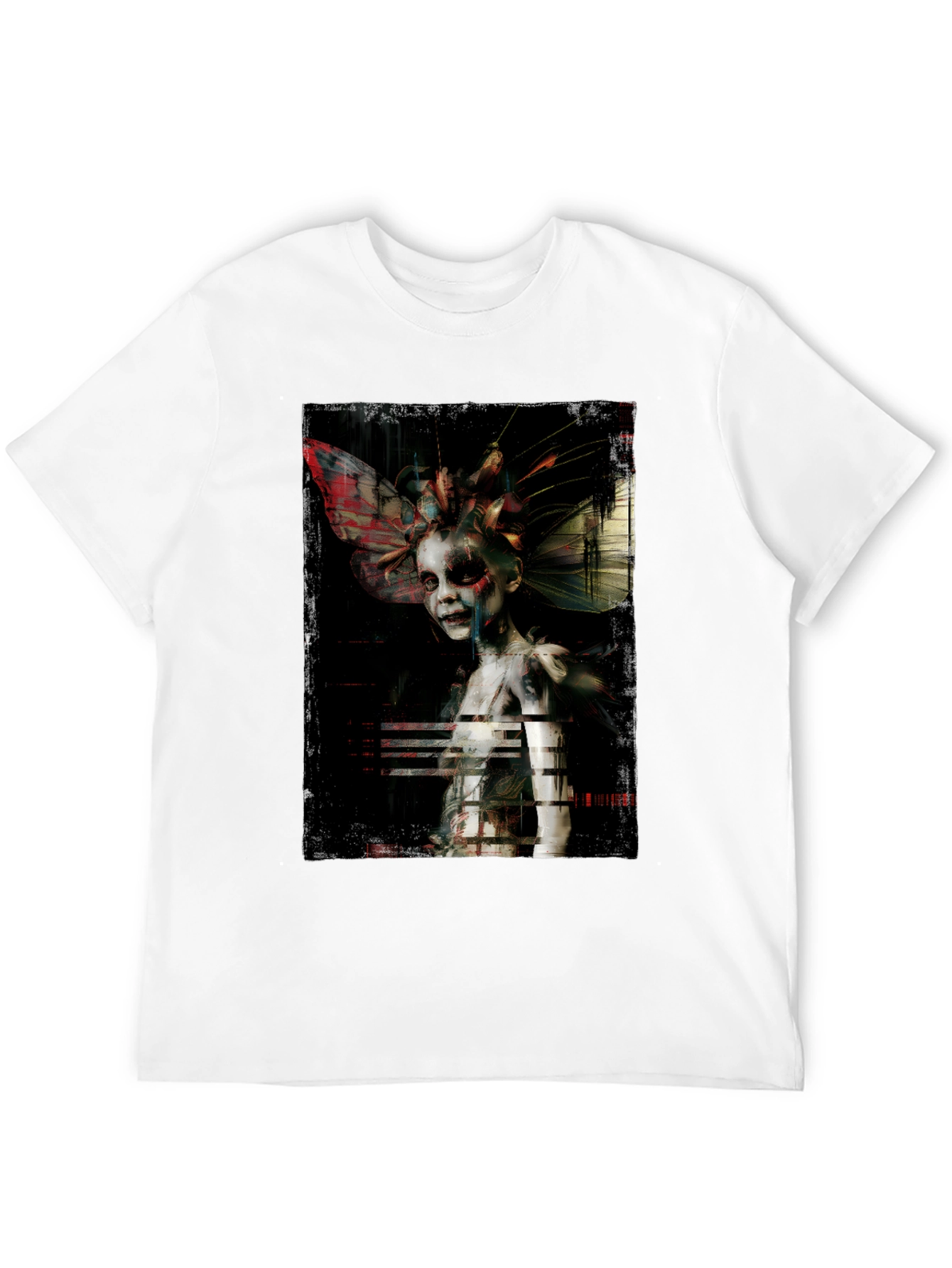 Unique Artistic Graphic Print Black T-Shirt