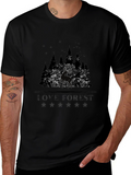 Love Forest Deer Graphic T-Shirt