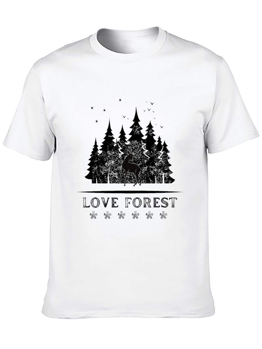 Love Forest Deer Graphic T-Shirt