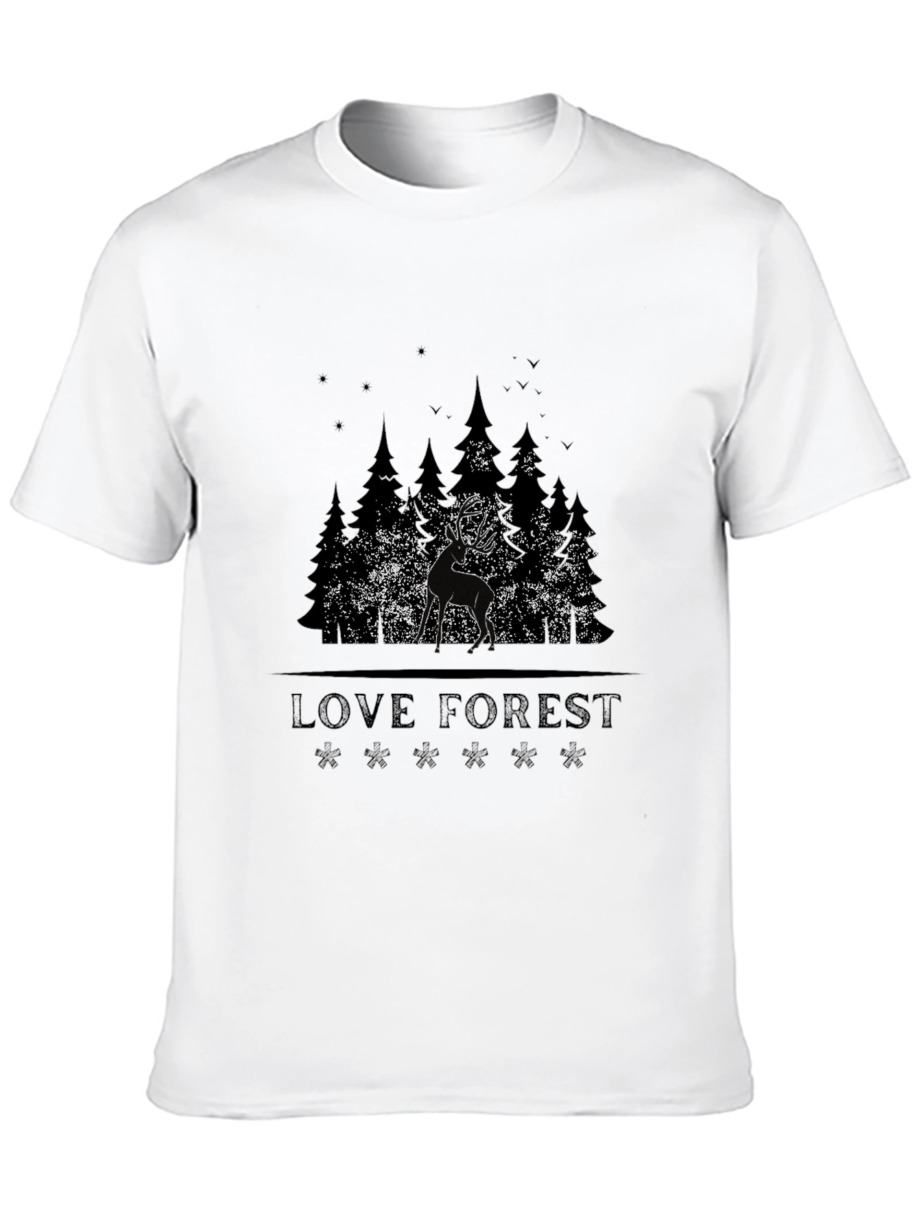 Love Forest Deer Graphic T-Shirt