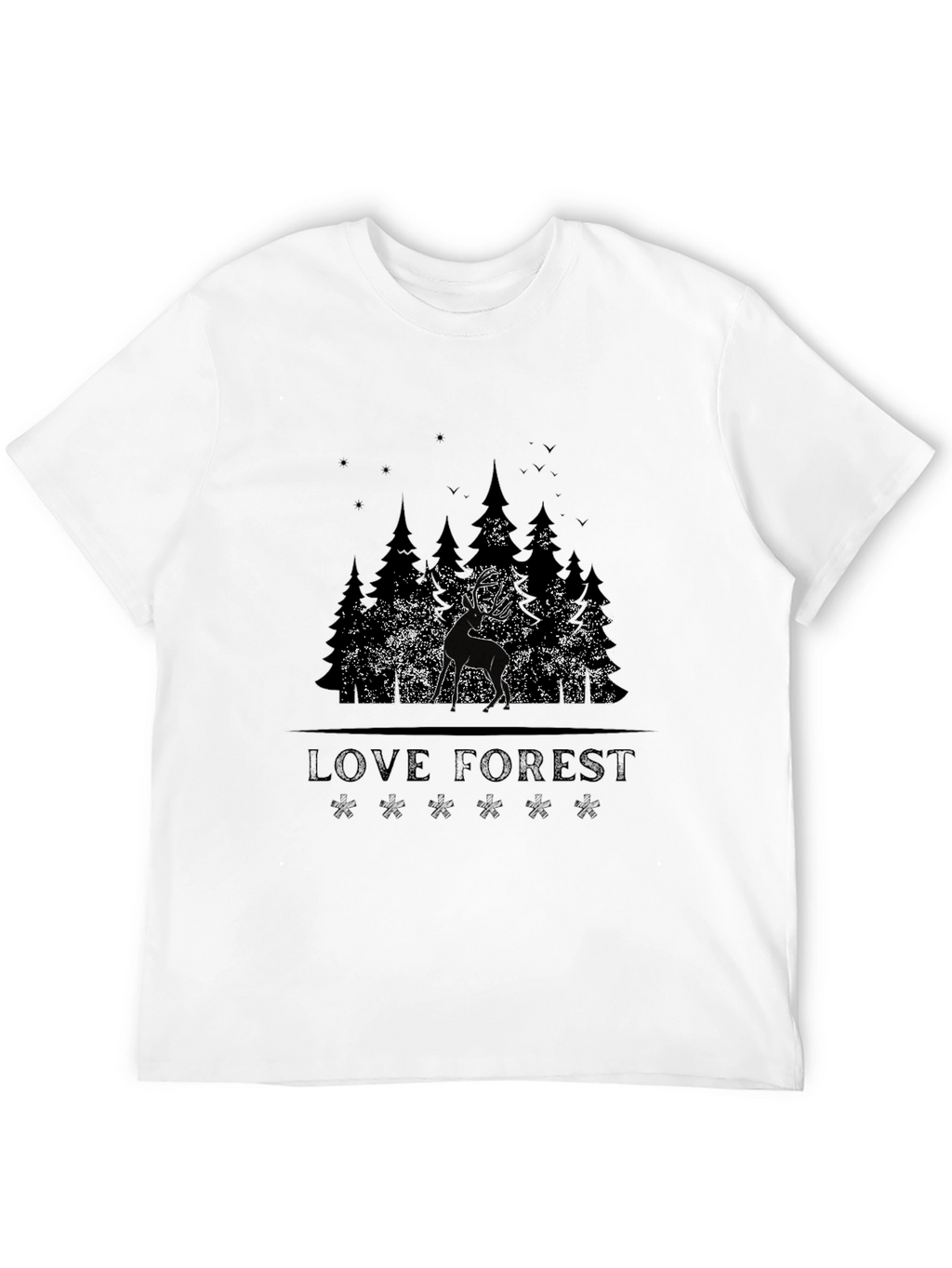 Love Forest Deer Graphic T-Shirt