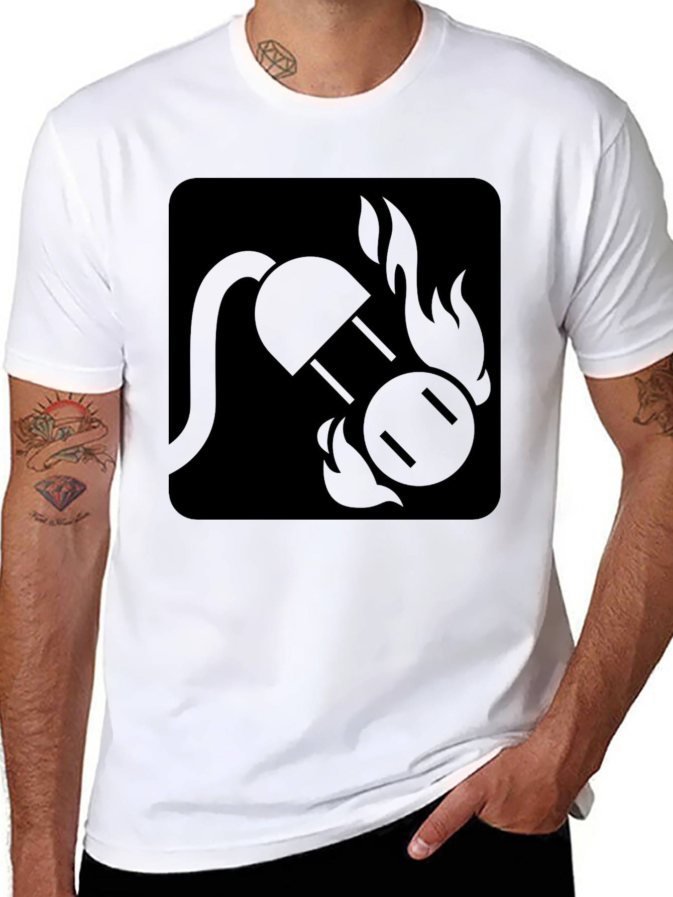 Fiery Outlet Black T-Shirt