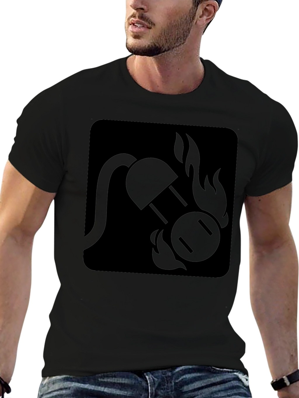 Fiery Outlet Black T-Shirt